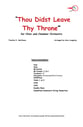 Thou Didst Leave Thy Throne Orchestra sheet music cover